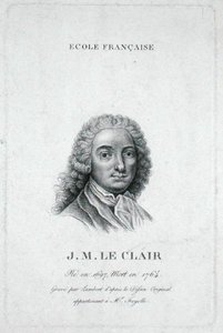 Jean-Marie Leclair (1697-1764) gravé par Lambert - French School